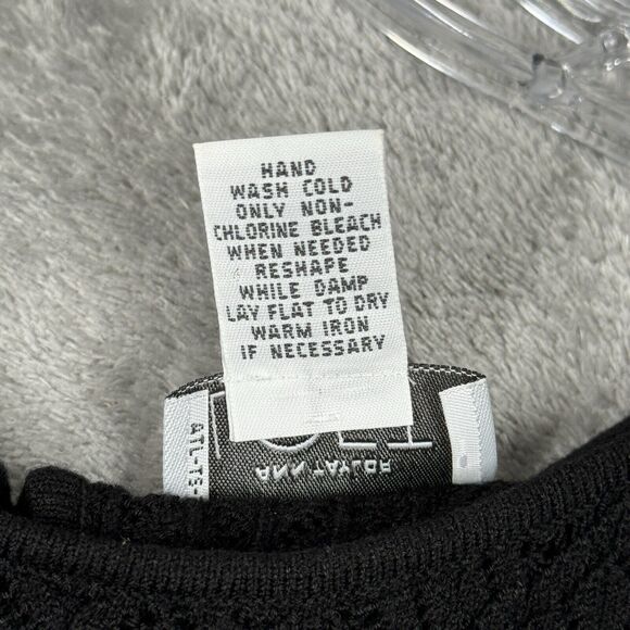 Loft  Sweater Womens Small Black Knit Top Neutral Whimsigoth Dark Fairy‎ Grunge - Picture 8 of 9